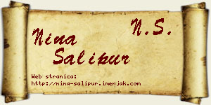 Nina Šalipur vizit kartica